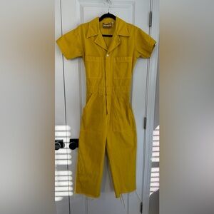 Big Bud Press Short Sleeve Jumpsuit Mustard Yellow Size XS